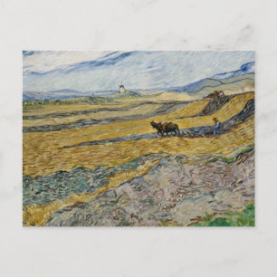 Carte Postale Vincent Van Gogh, Champ clos avec laboureur