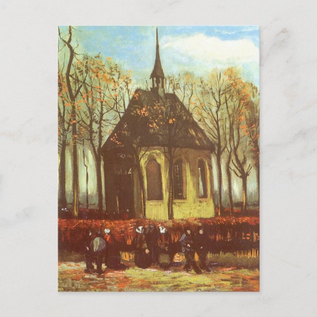 Carte Postale Vincent van Gogh - Chapelle à Nuenen, Églises (Devant)