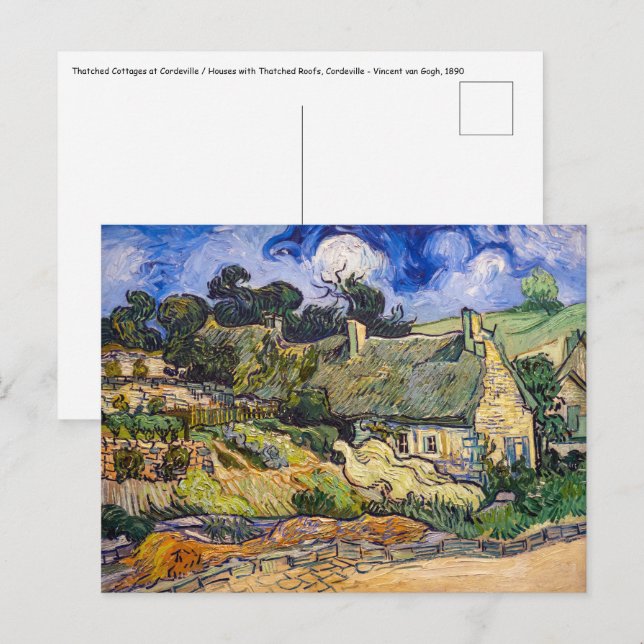 Carte Postale Vincent Van Gogh - Chaumines à Cordeville (Devant / Derrière)