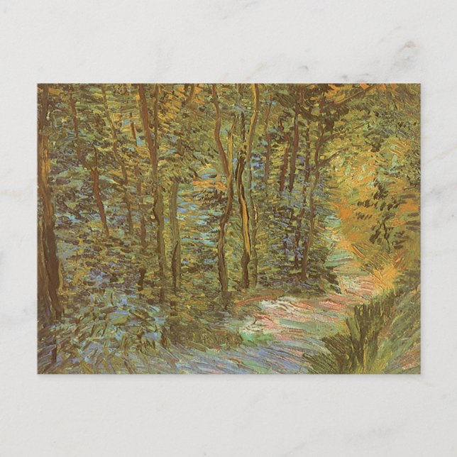 Carte Postale Vincent van Gogh - Chemin dans les bois (Devant)