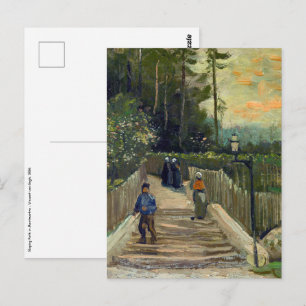 Carte Postale Vincent van Gogh - Chemin en pente à Montmartre