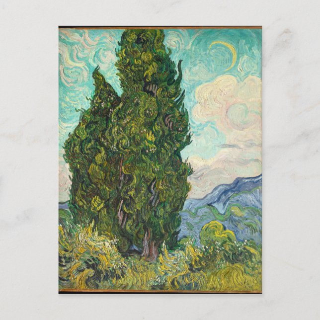 Carte Postale Vincent Van Gogh Cypress (Devant)