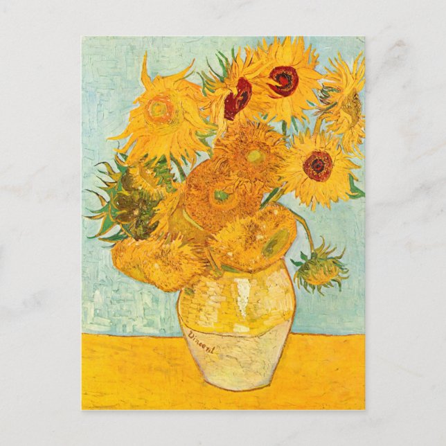 Carte Postale Vincent Van Gogh Douze tournesols dans un vase Art (Devant)