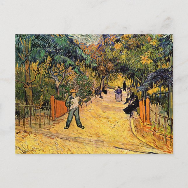 Carte Postale Vincent van Gogh - Entrée du Parc Public, Arles (Devant)