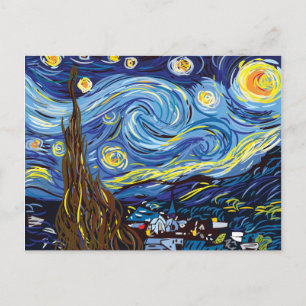Carte Postale Vincent van Gogh étude vectorielle numérique