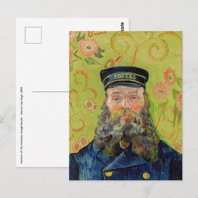 Carte Postale Vincent Van Gogh - Facteur Joseph Roulin (Devant / Derrière)
