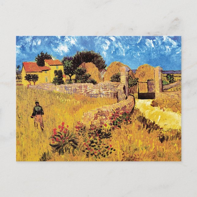 Carte Postale Vincent Van Gogh - Ferme En Provence Art (Devant)