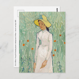 Carte Postale Vincent van Gogh - Fille en blanc