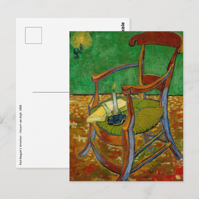 Carte Postale Vincent van Gogh - La chaise de Paul Gauguin (Devant / Derrière)