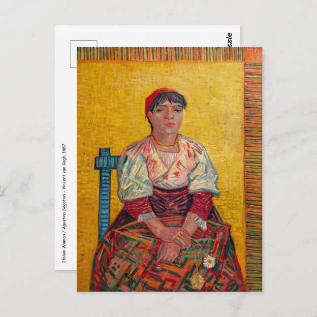 Carte Postale Vincent Van Gogh - La femme italienne (Devant / Derrière)