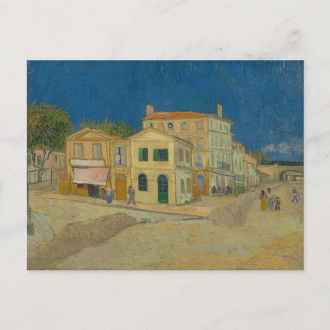 Carte Postale Vincent Van Gogh, La Maison Jaune, La Rue (Devant)