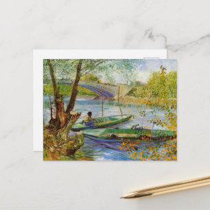 Carte Postale Vincent Van Gogh, La pêche au printemps