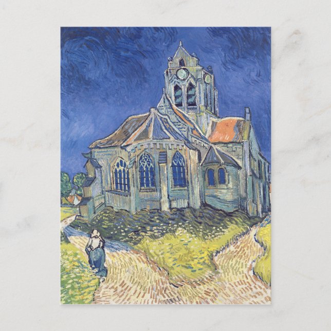 Carte Postale Vincent van Gogh | L'église d'Auvers-sur-Oise (Devant)