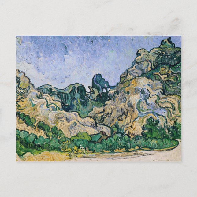 Carte Postale Vincent van Gogh | Les Alpilles, 1889 (Devant)