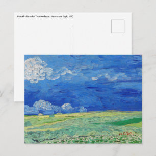 Carte Postale Vincent van Gogh - Les champs de roues sous Thunde