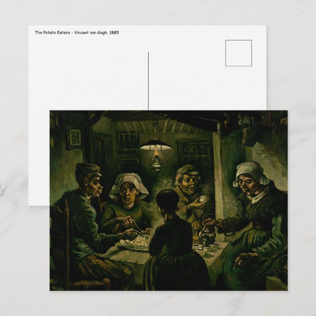 Carte Postale Vincent van Gogh - Les mangeurs de pommes de terre (Devant / Derrière)