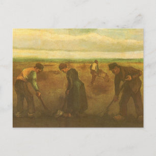 Carte Postale Vincent van Gogh - Les paysans plantent des pommes