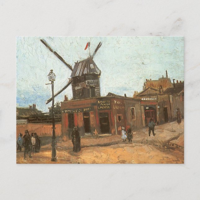 Carte Postale Vincent van Gogh - Moulin de la Galette, Windmill (Devant)