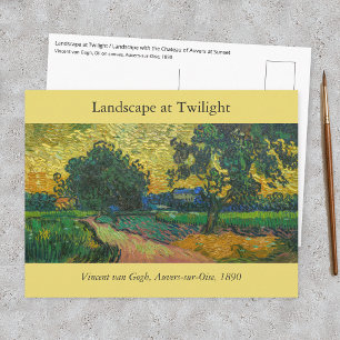 Carte Postale Vincent van Gogh - Paysage au crépuscule