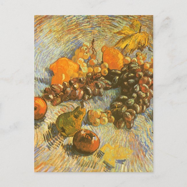 Carte Postale Vincent van Gogh - Pommes, poires, citrons, raisin (Devant)