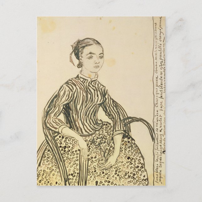 Carte Postale Vincent van Gogh | Portrait d'une jeune fille, 188 (Devant)
