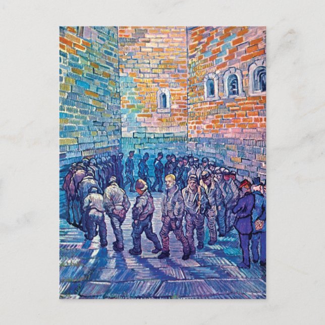 Carte Postale Vincent Van Gogh - Prisonniers Marchant Le Tour (Devant)