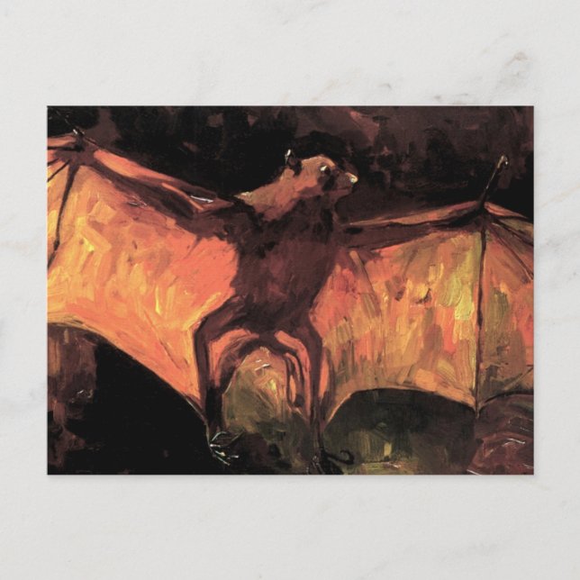 Carte Postale Vincent Van Gogh - Renard volant - Art d'Halloween (Devant)