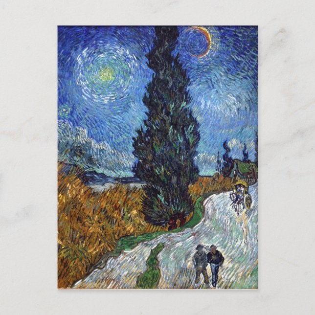 Carte Postale Vincent Van Gogh Route de campagne en Provence par (Devant)