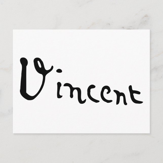 Carte Postale Vincent Van Gogh Signature (Devant)