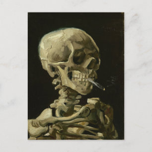 Carte Postale Vincent Van Gogh Tête d'un squelette avec cigarett