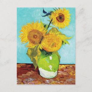 Carte Postale Vincent Van Gogh Trois tournesols dans un vase
