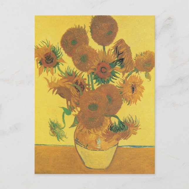 Carte Postale Vincent van Gogh - Vase avec quinze tournesols (Devant)