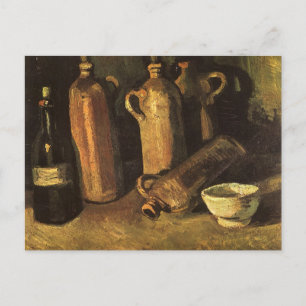 Carte Postale Vincent van Gogh - Vie morte avec 4 bouteilles en