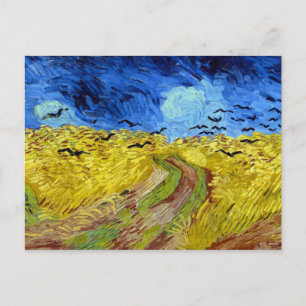Carte Postale Vincent van Gogh Wheatfield avec des corbeaux