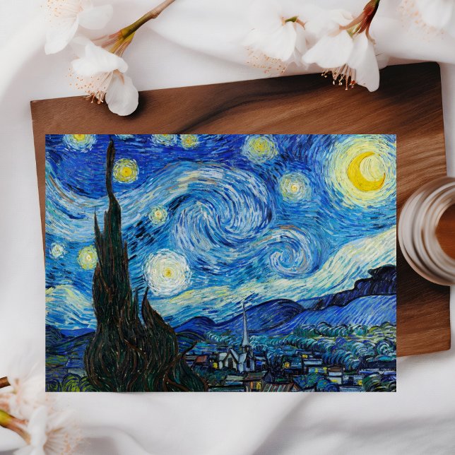 Carte Postale Vincent van Gogh's The Starry Night Postcard ("The Starry Night" by Vincent Van Gogh)