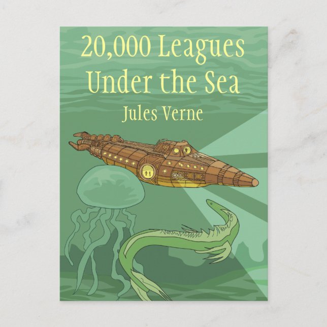 Carte Postale Vingt mille ligues sous la mer-Jules Verne (Devant)