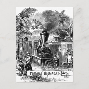 Carte Postale Vintage 1800 Panama Canal Modèle ferroviaire