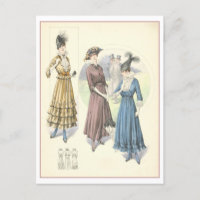Carte postale vintage 1915 Fashion Illustration