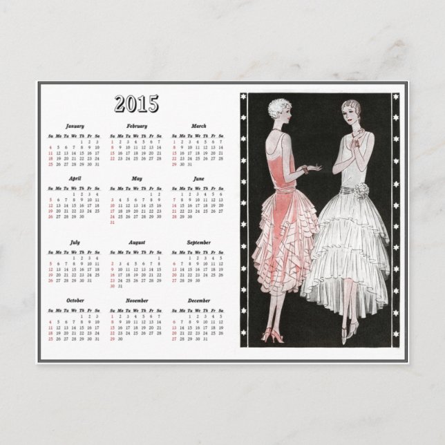Carte postale vintage 1920's Fashion 2015 (Devant)