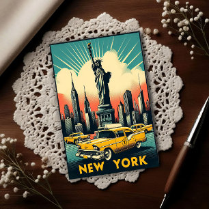 Carte Postale Vintage 1955 Skyline de New York City