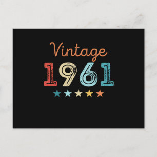 Carte Postale Vintage 1961 60e anniversaire Retro Cadeau 60 ans