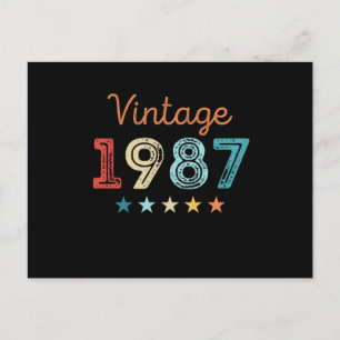 Carte Postale Vintage 1987 40e anniversaire Retro Cadeau 40 ans