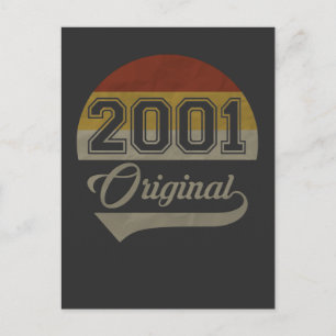Carte Postale Vintage 20e anniversaire original homme cadeau fem