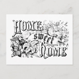 Carte Postale Vintage Accueil Sweet Home Décor et cadeaux