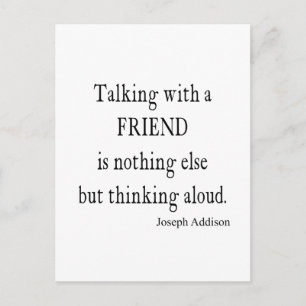 Carte Postale Vintage Addison Talking w Friend Friendship Quote