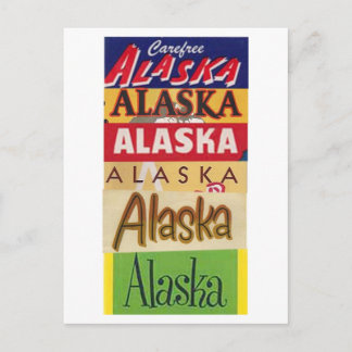 Carte postale vintage Alaska Travel Poster