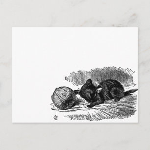 Carte Postale Vintage Alice au pays des merveilles dessin du liv