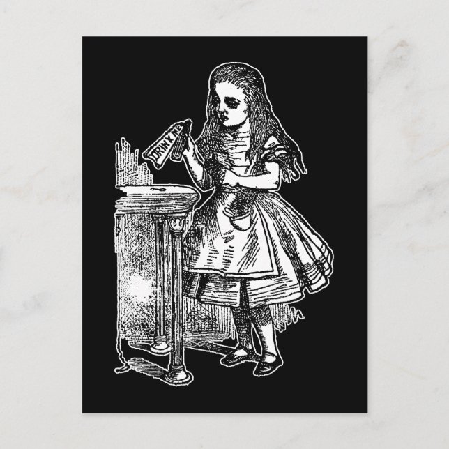 Carte Postale Vintage Alice Boire moi (Devant)
