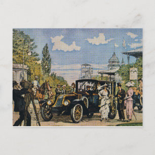 Carte postale vintage allemand automobile