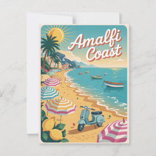 Carte postale vintage Amalfi Coast